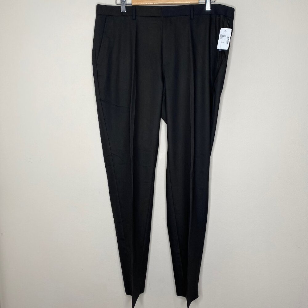 Saks Fifth Avenue Replenmens Woven FF Dress Pant Sz 36W / 32L  Black